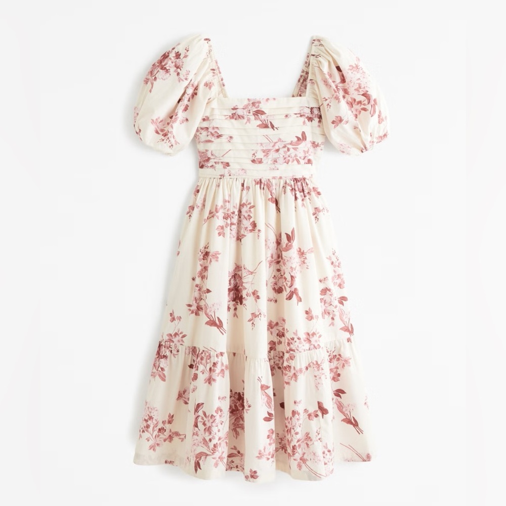 Tall Emerson Poplin Puff Sleeve Midi Dress